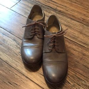 Frye brown leather lace Oxford shoes